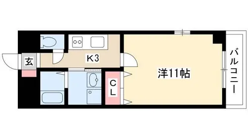 コートモーリス新道【8階】の間取り