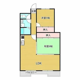 シャンポール鴻の巣【205号室】の間取り