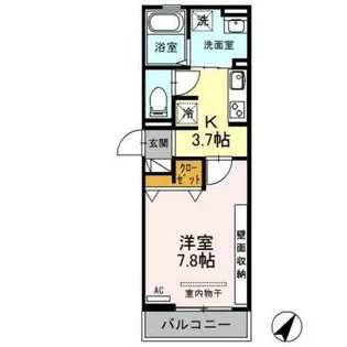 CASA白金【105号室】の間取り