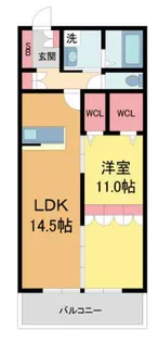 iCCO (イッコ)【203号室】の間取り