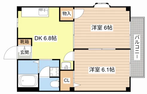 コリーヌⅠ番館【1階】の間取り