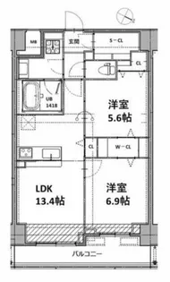 Vesta京町堀【9階】の間取り