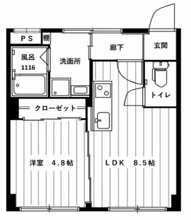 高津マンション【3階】の間取り