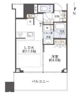 梅田ガーデンレジデンス【1718号室】の間取り