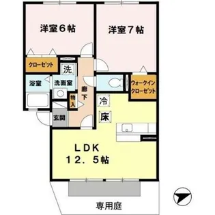 サンシルク桂南【1階】の間取り