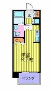 レジュールアッシュ西天満【6階】の間取り
