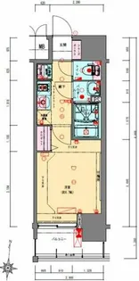 プレサンス立売堀ベルヴィル【13階】の間取り