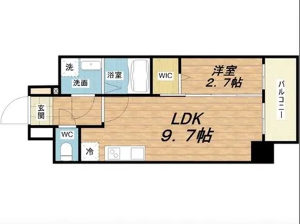 アプリーレ西本町【9階】の間取り