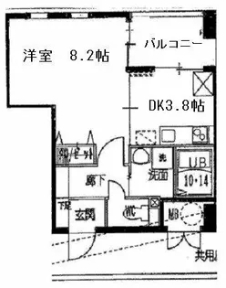 プレステージ靭公園【6階】の間取り