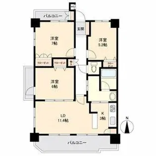 ステラートシティ桜山【14階】の間取り