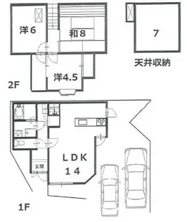 京都府京都市左京区修学院開根坊町【一戸建】の間取り