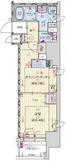 プレサンスタワー北浜【3階】の間取り