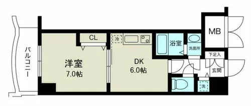 ノルデンタワー天神橋【8階】の間取り