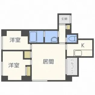 クレアシオン桑園II【5階】の間取り