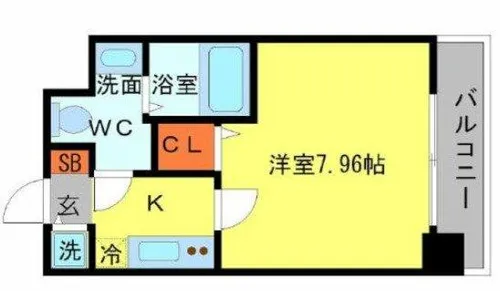 SERENiTE日本橋SUD【1303号室】の間取り