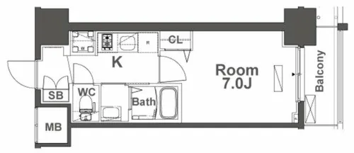 TLRレジデンス本町WEST【10階】の間取り