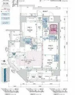 ソルティア東梅田【14階】の間取り