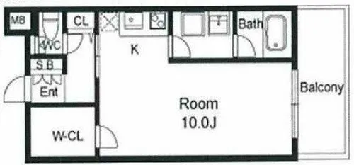 レジュールアッシュ福島【9階】の間取り
