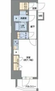 Metrosa谷町六丁目South【8階】の間取り