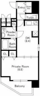 プロシード大阪WESTアドリア【14階】の間取り