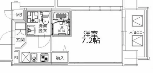 TOYOTOMI STAY Premium難波桜川【6階】の間取り