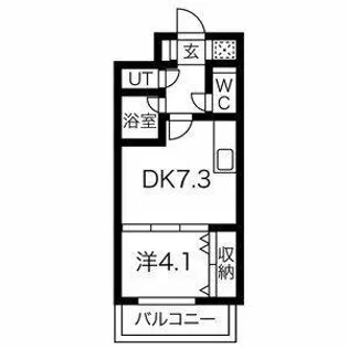 ONE ROOF FLAT TENJINBASHI【6階】の間取り