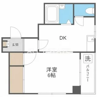 玉造クローバーハイツ【4階】の間取り