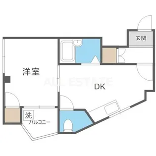 玉造クローバーハイツ【3階】の間取り