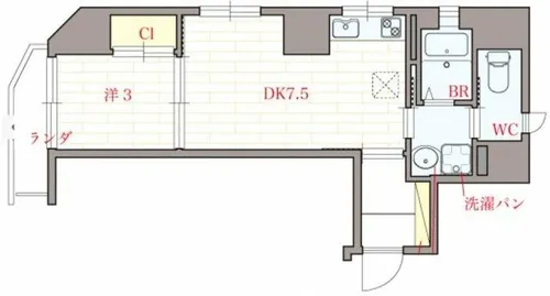 オリエンタル南堀江【7階】の間取り