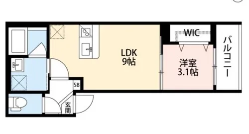 シティレジデンス鶴橋【1階】の間取り