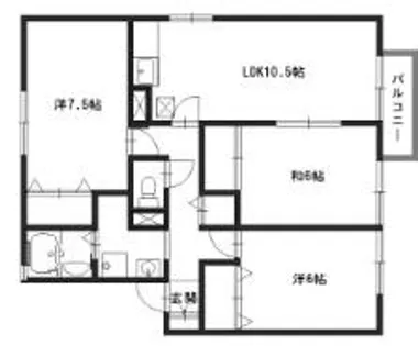セジュール大町【101号室】の間取り