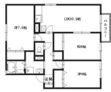 セジュール大町【1階】の間取り