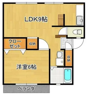 コーポラスエイト【202号室】の間取り