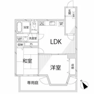 ラフィネ・ロジュマンB棟【101号室】の間取り