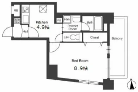 willDo南森町【4階】の間取り
