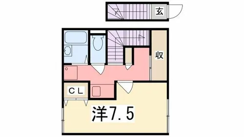 グリーンヒルズKYOU【201号室】の間取り