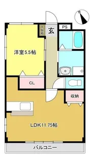 ミユキ一ノ坪【206号室】の間取り
