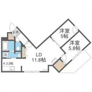 ブランシャール宮の森【1階】の間取り