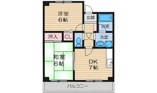 ハイツションブリアン【3階】の間取り