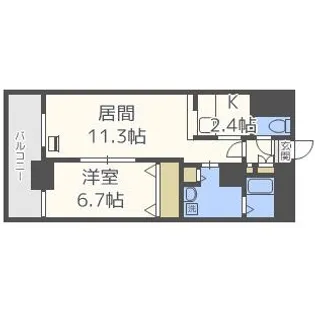 サンコート南4条【9階】の間取り