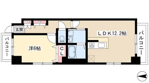 Park Hills ヴィラ太閤【1階】の間取り
