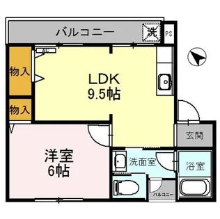 グランコートビワコ【C-1号室】の間取り