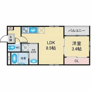 Casa Liebe 藤江【3階】の間取り