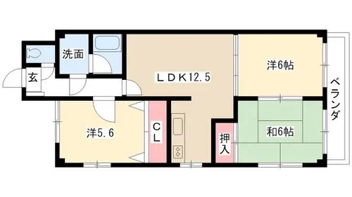 ハートインYASUI【4D号室】の間取り