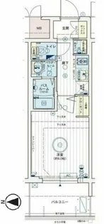 エステムコート難波サウスプレイスⅧハイド【4階】の間取り