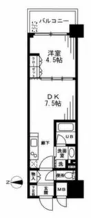 ザ・パークハビオ天満橋【6階】の間取り