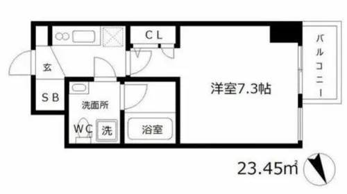 ミュプレ北浜EAST【14階】の間取り