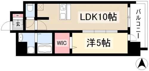 プレサンス大須観音駅前【1101号室】の間取り