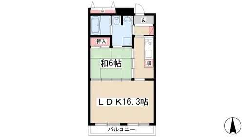 フォレストパーク千鳥【202号室】の間取り