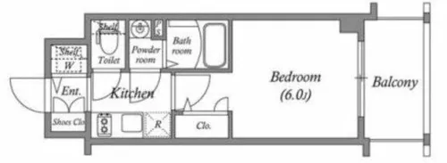 エスリード大阪ドームCERCA【9階】の間取り
